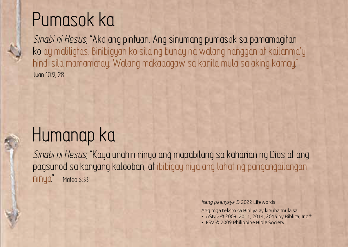 Invocation Tagalog Sample Tagalog: An Invitation (print) – Global Bible Resources